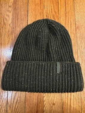 MAD HTR Olive Ribbed Knit Beanie